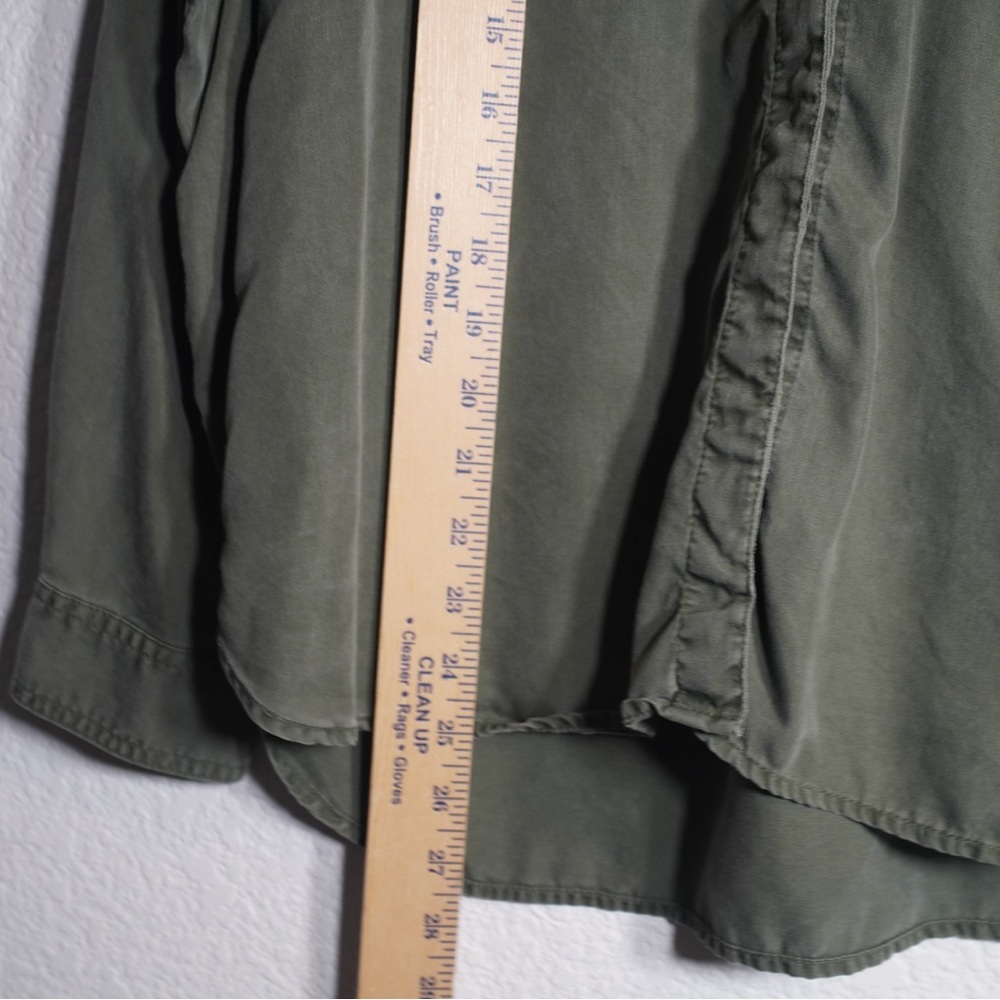 Tommy Bahama Shirt Women's SIZE Small PALM MOSS GREEN button down long sleeve - Picture 12 of 12